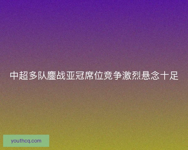 中超多队鏖战亚冠席位竞争激烈悬念十足