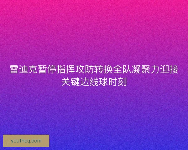 雷迪克暂停指挥攻防转换全队凝聚力迎接关键边线球时刻